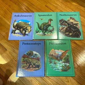 5 Rourke Dinosaur Library Hardcover Books Vintage